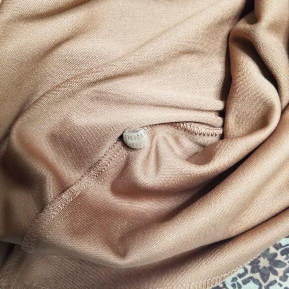 Earthy Brown Patterned Halter Dress Midi Length Smocked Nature Witch Fairy Core - Picture 9 of 9